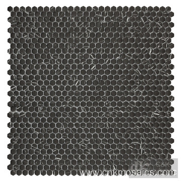 Black Marble Mini Glass Mosaic Tiles